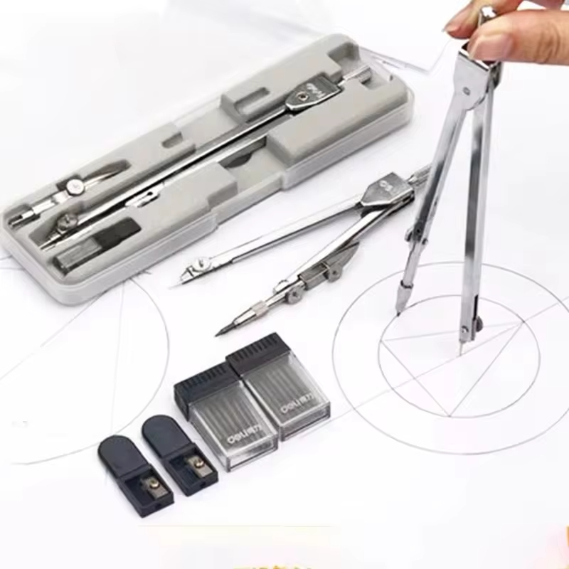 Stainless Steel Multifunctiona - Math Geometry Set With Compass recension och pris